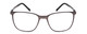 Front View of Porsche Designs P8275-D Designer Reading Eye Glasses with Custom Cut Powered Lenses in Dark Gun Metal Silver Black Unisex Square Full Rim Metal 55 mm