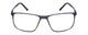 Front View of Porsche Designs P8276-D Designer Reading Eye Glasses with Custom Cut Powered Lenses in Satin Blue Black Unisex Square Full Rim Metal 57 mm