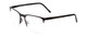 Profile View of Porsche Designs P8277-A Unisex Semi-Rimless Designer Reading Glasses Black 54 mm