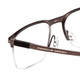 Close Up View of Porsche Design P8277D Unisex Semi-Rimless Reading Glasses Satin Brown Black 54mm