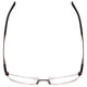 Top View of Porsche Design P8277D Unisex Semi-Rimless Reading Glasses Satin Brown Black 54mm