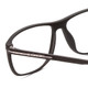 Close Up View of Porsche Designs P8278-A Designer Reading Eye Glasses with Custom Cut Powered Lenses in Matte Grey Unisex Square Full Rim Acetate 56 mm
