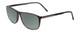 Profile View of Porsche Designs P8278-A Designer Polarized Reading Sunglasses with Custom Cut Powered Smoke Grey Lenses in Matte Grey Unisex Square Full Rim Acetate 56 mm