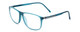 Profile View of Porsche Designs P8278-B Designer Progressive Lens Blue Light Blocking Eyeglasses in Crystal Azure Turquoise Blue Unisex Square Full Rim Acetate 56 mm