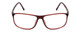 Front View of Porsche Designs P8278-D Designer Reading Eye Glasses with Custom Cut Powered Lenses in Crystal Red Matte Brown Unisex Square Full Rim Acetate 56 mm
