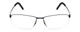Front View of Porsche P8284C Semi-Rimless Designer Reading Glasses Satin Steel Blue Black 59mm