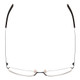 Top View of Porsche P8284C Semi-Rimless Designer Reading Glasses Satin Steel Blue Black 59mm
