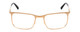 Front View of Porsche Designs P8294-B Designer Reading Eye Glasses with Custom Cut Powered Lenses in Light Gold Black Unisex Square Full Rim Titanium 54 mm