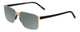 Profile View of Porsche Designs P8313-B Designer Polarized Reading Sunglasses with Custom Cut Powered Smoke Grey Lenses in Satin Gold Black Unisex Square Full Rim Metal 57 mm