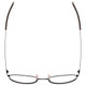 Top View of Porsche Designs P8315-A Round Designer Reading Glasses in Satin Black Grey 52 mm