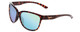 Profile View of Smith Monterey Cateye Sunglasses Tortoise & CP Glass Polarized Green Mirror 58mm