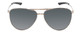 Front View of Smith Optic Serpico 2 Unisex Aviator Sunglasses Silver Black/Polarized Gray 65mm