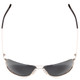 Top View of Smith Optic Serpico 2 Unisex Aviator Sunglasses Silver Black/Polarized Gray 65mm