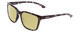 Profile View of Smith Optics Shoutout Designer Polarized Reading Sunglasses with Custom Cut Powered Sun Flower Yellow Lenses in Sky Tortoise Marble Brown Unisex Retro Full Rim Acetate 57 mm