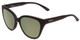 Profile View of Smith Era Lady Cateye Sunglasses Matte Black/ChromaPop Polarized Gray Green 55mm