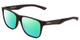 Profile View of Smith Optics Lowdown Steel Designer Polarized Reading Sunglasses with Custom Cut Powered Green Mirror Lenses in Matte Black Unisex Classic Full Rim Acetate 56 mm