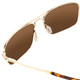 Close Up View of Smith Optic Outcome Unisex Aviator Sunglasses Gold Tortoise/Polarized Brown 59mm