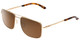 Profile View of Smith Optic Outcome Unisex Aviator Sunglasses Gold Tortoise/Polarized Brown 59mm