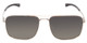 Front View of Smith Outcome Aviator Sunglass Matte Silver Black/Polarized Platinum Mirror 59mm