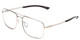 Profile View of Smith Optics Outcome Designer Reading Eye Glasses in Matte Silver Black Unisex Aviator Full Rim Metal 59 mm