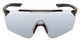 Front View of Smith Ruckus Wrap Semi-Rimless Sunglasses Black/CP Platinum Mirror&CT Rose 99 mm