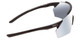 Side View of Smith Ruckus Wrap Semi-Rimless Sunglasses Black/CP Platinum Mirror&CT Rose 99 mm