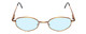 Front View of Reptile Boa Designer Blue Light Blocking Glasses Antique Bronze Metal Round 57mm