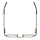 Top View of Reptile Boa Designer Blue Light Blocking Glasses Antique Bronze Metal Round 57mm