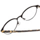 Close Up View of Jones New York J137 Unisex Designer Reading Glasses Black & Tokyo Tortoise 49 mm