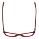 Top View of Jones New York J226 Designer Reading Eye Glasses with Custom Cut Powered Lenses in Burgundy Crystal Red Unisex Cateye Full Rim Acetate 50 mm