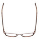 Top View of Lucky Brand D106 Ladies Classic Designer Reading Glasses in Brown Tortoise 49 mm