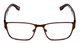 Front View of SPY Optic Jett Square Metal Designer Reading Glasses in Mahogany Red Mojave 54mm