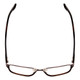 Top View of SPY Optic Jett Square Metal Designer Reading Glasses in Mahogany Red Mojave 54mm