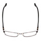 Top View of SPY Optic Trenton Rectangle Designer Reading Glasses Gun Metal Silver Black 55mm