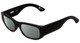 Profile View of SPY Optics Genre Designer Polarized Sunglasses with Custom Cut Smoke Grey Lenses in Matte Black Unisex Oval Full Rim Acetate 54 mm