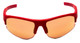 Bolle Bolt 2.0 Wrap Semi-Rimless Designer Sunglasses in Matte Red & Brown 76 mm
