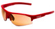 Bolle Bolt 2.0 Wrap Semi-Rimless Designer Sunglasses in Matte Red & Brown 76 mm