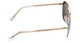 Side View of Bolle Evel Aviator Full Rim Designer Sunglasses Sand Brown/Ice Blue Mirror 60 mm
