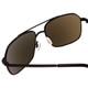 Close Up View of Bolle Navis Square Sunglasses Matte Gun Metal Black/Brown Fire Red Mirror 58 mm