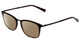 Profile View of John Varvatos V375 Designer Polarized Reading Sunglasses with Custom Cut Powered Amber Brown Lenses in Tortoise Havana Brown Gold Black Unisex Classic Full Rim Acetate 53 mm