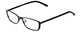 Profile View of Jones New York J140 Unisex Full Rim Designer Reading Glasses in Satin Black 51mm