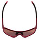 Top View of Smith Bobcat Semi-Rimless Sunglasses Merlot Red/CP Opal Blue Mirror&Clear 150 mm