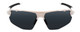 Front View of Smith Resolve Unisex Wrap Semi-Rimless Sunglasses White/CP Black&Clear LENS 70mm
