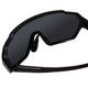 Smith Shift MAG Wrap Semi-Rimless Sunglass Black/CP Platinum Mirror&Clear 136 mm