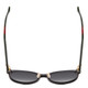Top View of GUCCI GG0416SK Women's Round Sunglasses in Black Red Stripe Green Gold/Grey 55mm