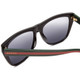 Close Up View of GUCCI GG0926S Men Retro Sunglasses in Black Red Stripe Green Gold Logo/Grey 57mm