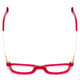 Top View of Guess GU9177 Designer Reading Eye Glasses with Custom Cut Powered Lenses in Crystal Pink Red Ladies Cateye Full Rim Acetate 47 mm
