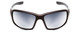 Front View of Coyote Cascade Unisex Wrap Designer Polarized Sunglasses Matte Black & Grey 60mm