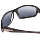 Close Up View of Coyote Cascade Unisex Wrap Designer Polarized Sunglasses Matte Black & Grey 60mm