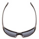 Top View of Coyote Cascade Unisex Wrap Designer Polarized Sunglasses Matte Black & Grey 60mm